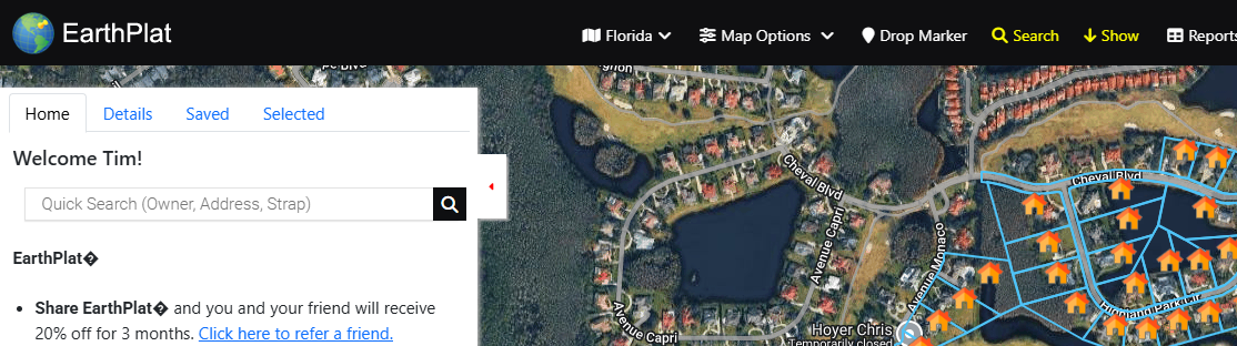 EarthPlat quick search